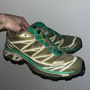 SALOMON Khaki & Green XT-6 Sneakers Men's Size 11